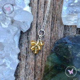 Citrine Cluster November Birthstone Necklace